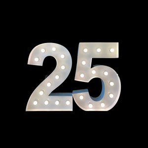 "25" Marquee Numbers Display - 4' Tall