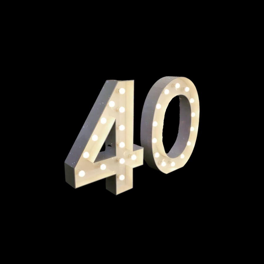 "40" Marquee Numbers Display - 4' Tall