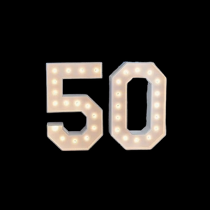 "50" Marquee Numbers Display - 4' Tall