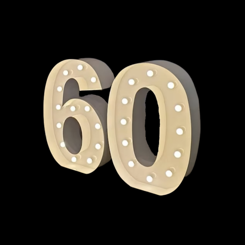 "60" Marquee Numbers Display - 4' Tall