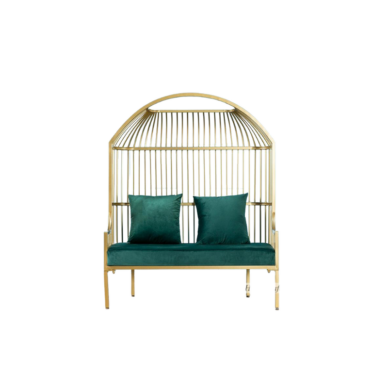 Gold Green Bench with Dome