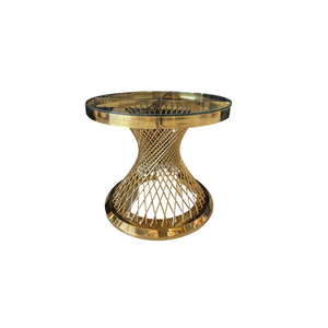 Gold Hourglass Shape Cake Table