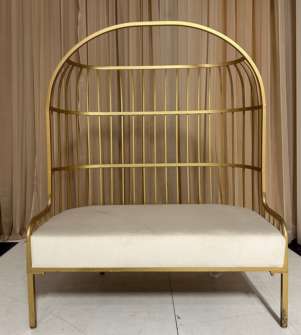 Gold Green Bench with Dome