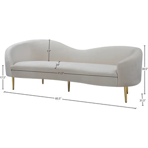 White Velvet Sofa