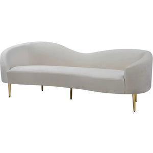 White Velvet Sofa