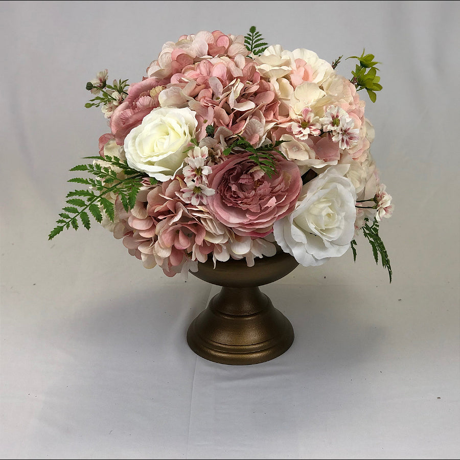 Ivory & Blush floral Centrepiece for wedding reception