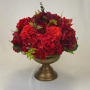 Red Flower arrangement for centrepiece