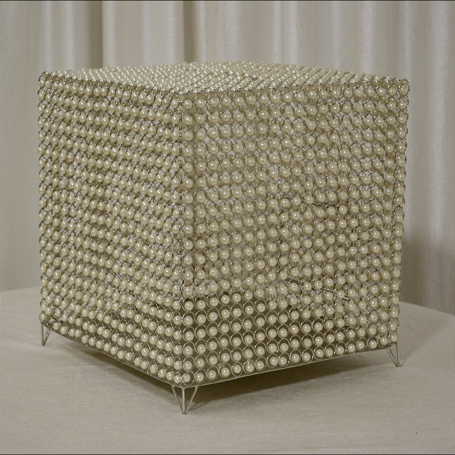 Beaded Cube Card Box for Wedding Reception