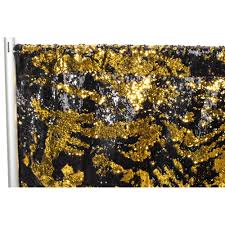 Reversible Sequin Drape Panel - Black & Gold