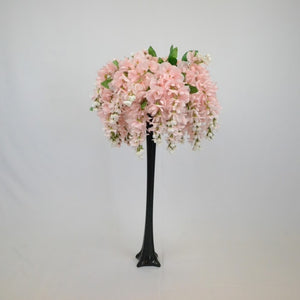 Blush Wisteria in Black Eiffel Tower Vase