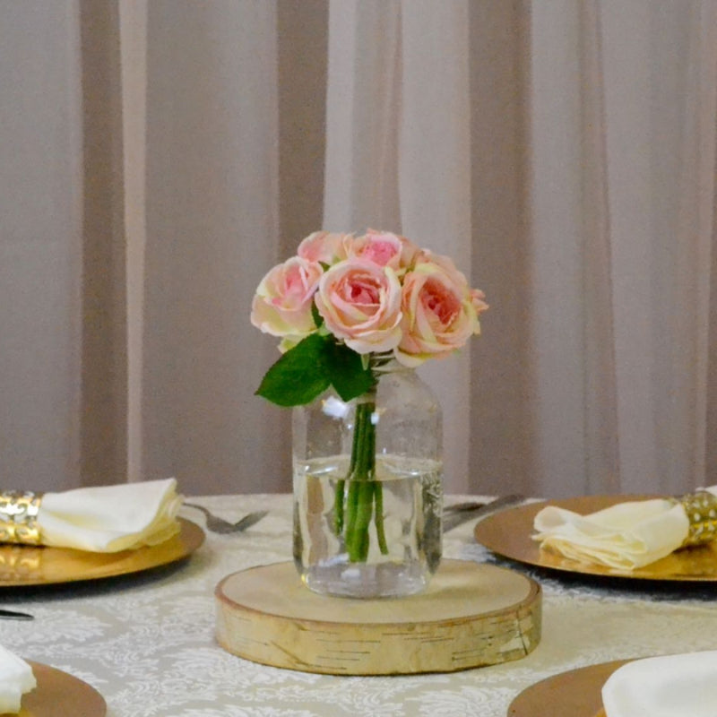 Mason Jar with Rose Centrepiece