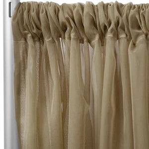 Champagne Sheer Voile Drape Panel for Backdrops