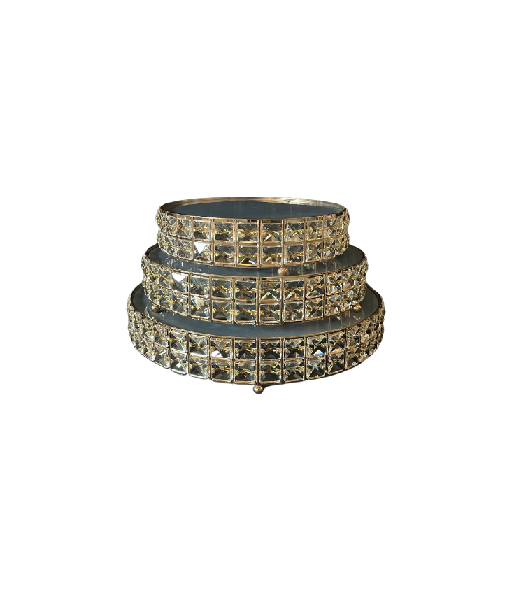 Crystal Cake Stand - Rose Gold