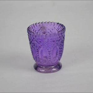 Purple Embossed Votive