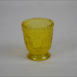 Yellow Embossed Votive