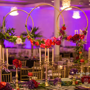 Floral hoops for backdrops