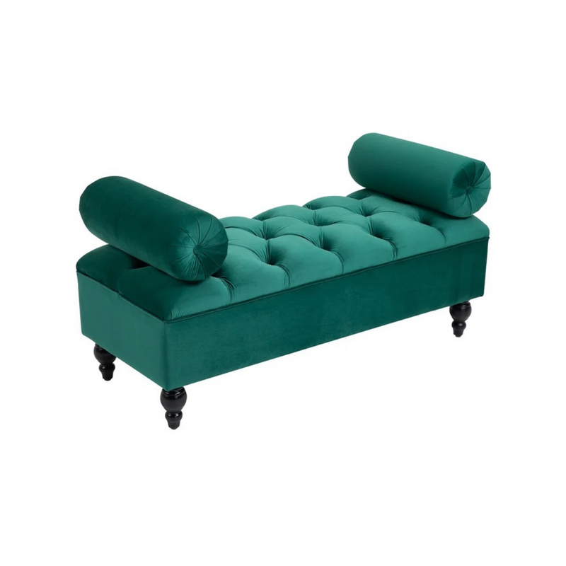 Green Velvet Bench