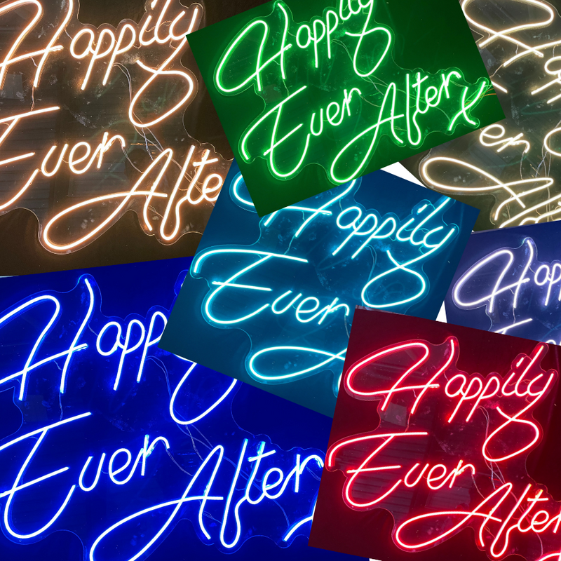 "Happily Ever After" Neon Sign - RGB