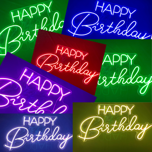 "Happy Birthday" Neon Sign - RGB