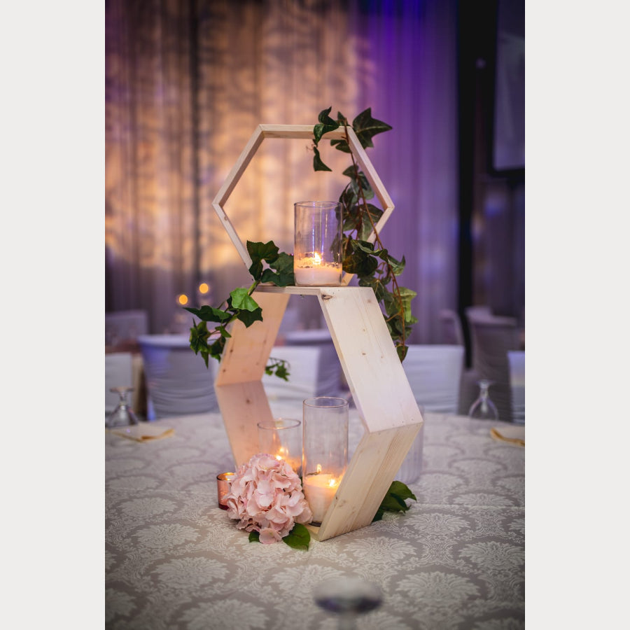 Hexagon Centrepiece for Wedding and Receptions
