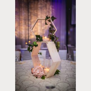 Hexagon Centrepiece for Wedding and Receptions