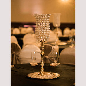 Ivory bead lamp centrepiece