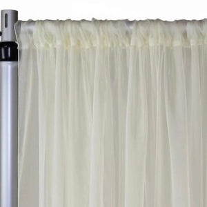 Ivory Sheer Voile Drape Panel for Backdrops