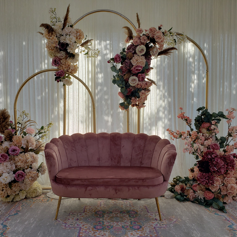 Three Arches with Floral Crown Backdrop