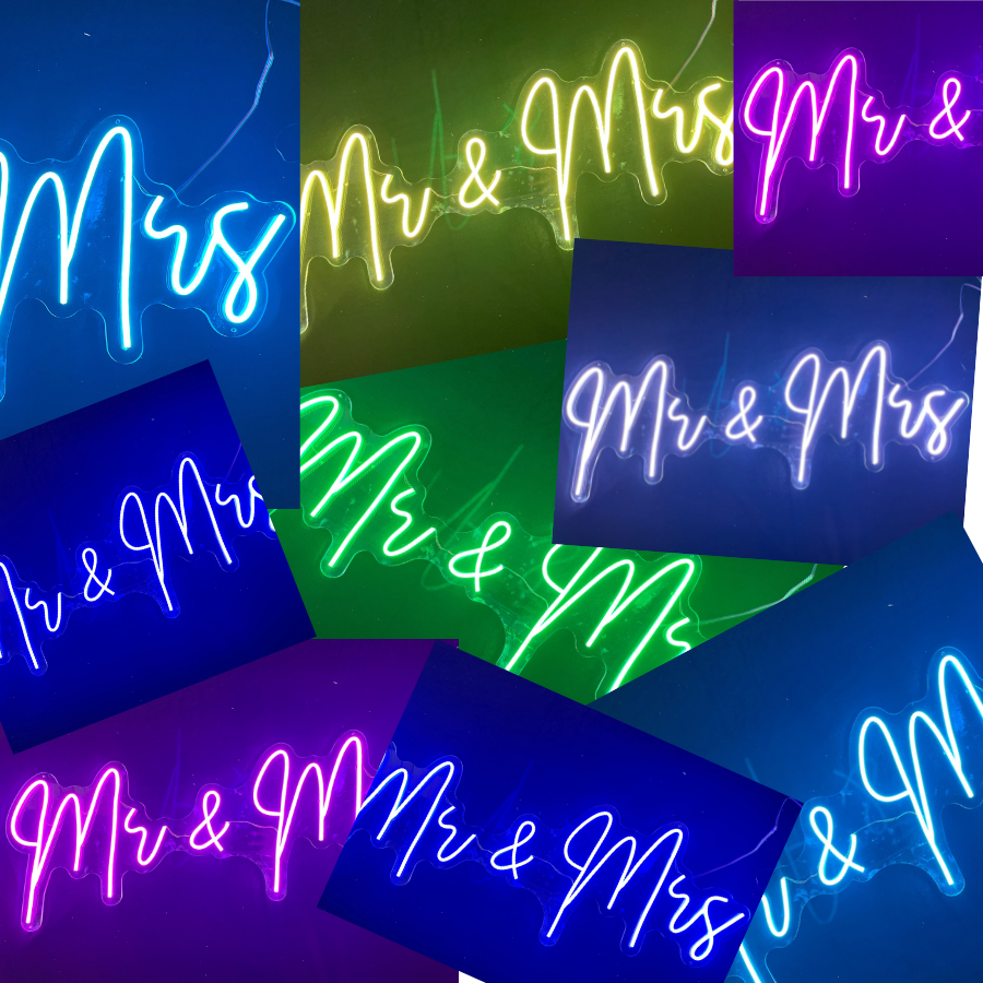 "Mr&Mrs" Neon Sign - RGB