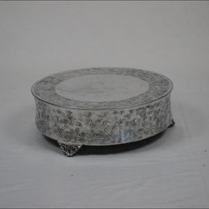 Round Silver Cake Stand