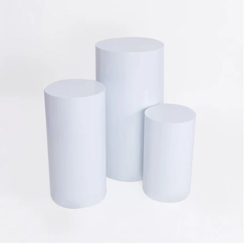 Round Plinths - White