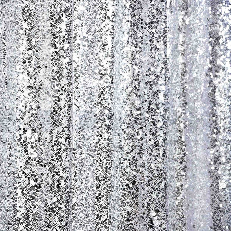 Sequin Drape Panel - Silver