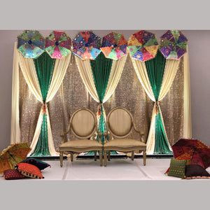 Umbrella used on sangeet backdrop