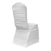 White Ruched Chair Cover
